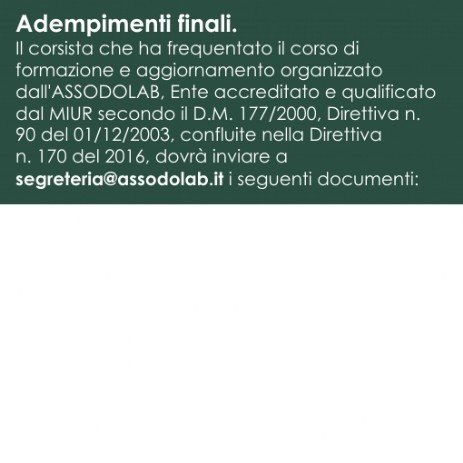 E-Learning adempimenti finali