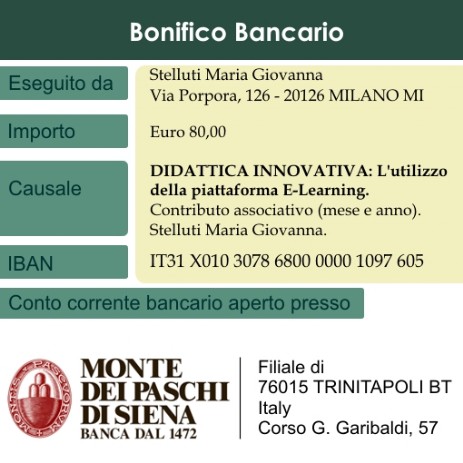 E-Learning bonifico bancario corso on-line